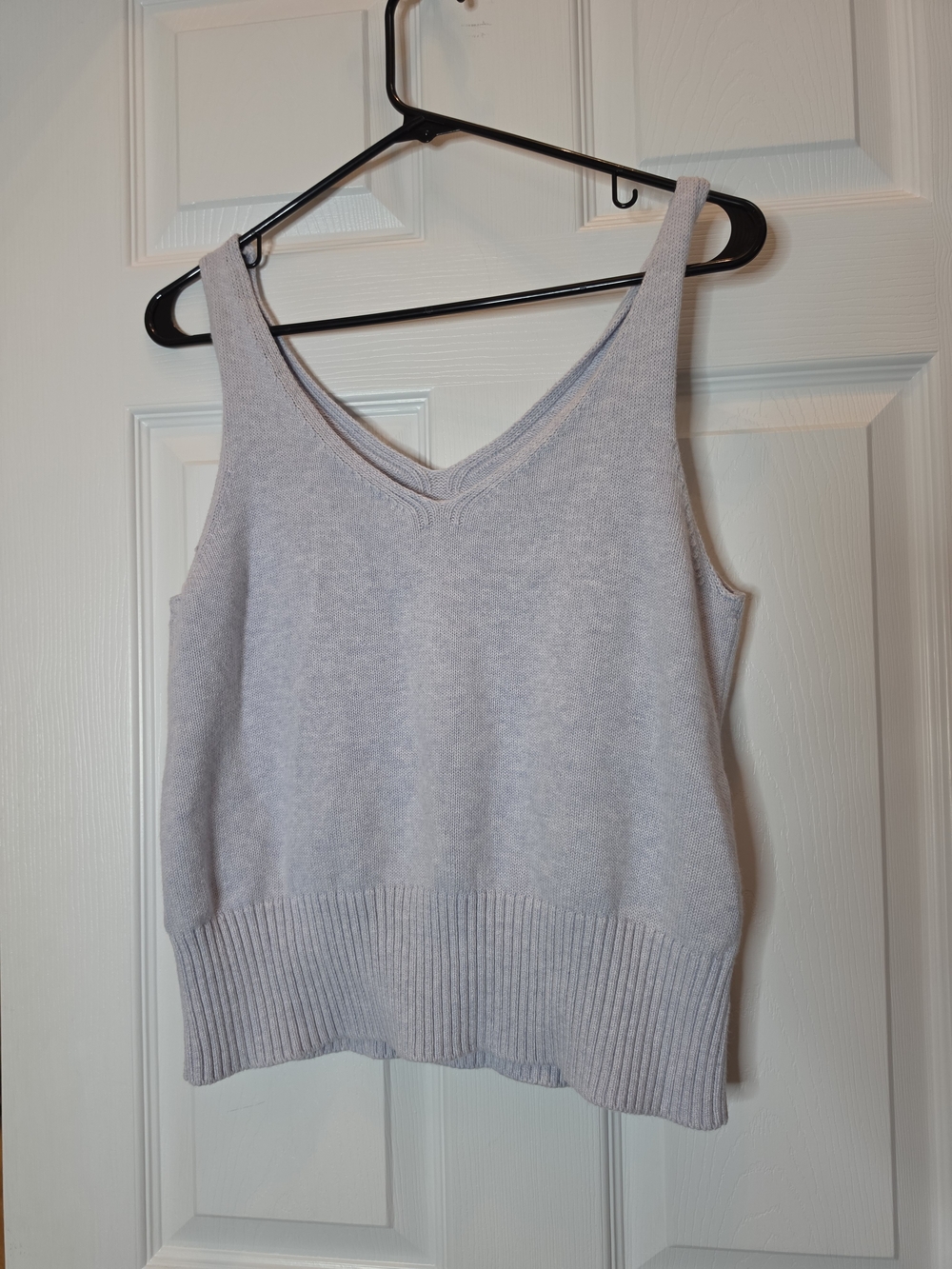 WVN Lilac Knit Cropped Tank Top Sleeveless Sweater Vest